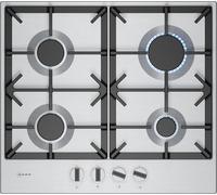 NEFF, N70, T26CIP8N0, Piano cottura a gas da 60 cm con 4 fuochi, Optimised FlameSelect, 2 supporti per pentole in ghisa lavabili in lavastoviglie, quadranti spada metallici staccabili