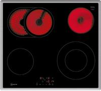 NEFF T16SBN1L0 - Piano cottura elettrico N50 in vetroceramica autosufficiente, larghezza 60 cm, controllo touch, zona di arrosto, indicatore di calore residuo a 2 livelli, colore: Nero