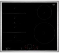 Neff T66SHE4L0 piano cottura Nero, Acciaio inox Da incasso 60 cm Piano cottura a induzione 4 Fornello(i)