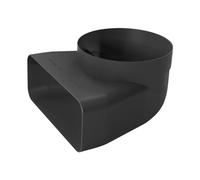 Neff Z861SI1 - Accessori di installazione per cappe/Connettore rotondo piatto con angolo di 90° integrato per dispositivi con uscita dell'aria circolare verticale/colore: Nero