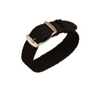 NEFLUM 14mm 16mm 18mm 20mm 22mm Cinturino per orologio in tela di nylon Braccialetti di ricambio per orologi Accessori per orologi,Nero,18mm
