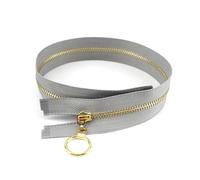 NEFLUM 2 Pezzi 40-70cm 3# Cerniera in Metallo Cerniera Aperta per Cucire Accessori per Indumenti Borse Fai da Te Cerniere per Giacche, Grigio, 40cm