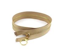 NEFLUM 2 Pezzi 40-70cm 3# Cerniera in Metallo Cerniera Aperta per Cucire Accessori per Indumenti Borse Fai da Te Cerniere per Giacche, Cachi, 50cm