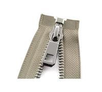 NEFLUM 5# Cerniera in Metallo 35cm - 85cm Cerniera per Riparazione Giacca con estremità Aperta per Cerniere per Cucire Indumenti tascabili, Cachi, 45cm