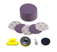 NEFLUM 5 Inch 124Pcs Wet Dry Sandpaper Set Hook&Loop Polishing Pads And Interface Pad Efficient Grinding On Various Surfaces,1200