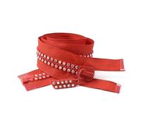 NEFLUM Accessori da Cucito per Cappotto con Cerniera Decorativa con Strass in Resina Oversize da 60cm 10#, Rosso, 60cm