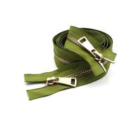 NEFLUM Cerniere a Doppio cursore con Cerniera in Metallo 5# 80/100/120cm per Abiti con Cerniera per Giacche Accessori per Cucire, 80cm