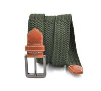 NEFLUM Cinture elastiche estese Cinture casual elasticizzate in tessuto intrecciato Cintura larga 3,4cm elasticizzata da 160cm, Verde, 140cm