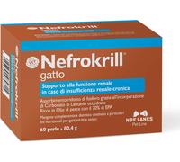 | Nefrokrill Gatto, 60 Perle Softgel, Supporto Alla Funzione Renale in Caso Di I