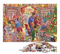 Negozi di dolciumi natalizi Puzzle in Legno Adulto 500 Pezzi Regalo Per Amore E Amico Gioco Education Per Gioco Familiare Decorazione Interna Unica Stress Relief 500pcs (52x38cm)