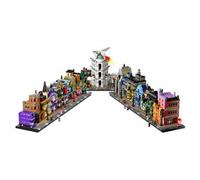 Lego harry potter 76444 negozi di magia di diagon alley, kit modellismo per adulti in microscala con edifici e 12 personaggi