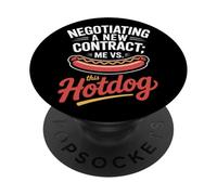Negoziare un nuovo contratto contro questo giorno del lavoro dell'hotdog PopSockets PopGrip Adesivo