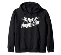 Negoziatore Rete Giocatori di Tennis Azione Felpa con Cappuccio