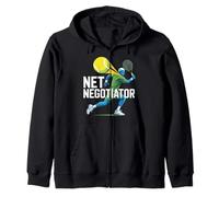 Negoziatore Rete Tennis Player Art Felpa con Cappuccio
