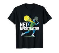 Negoziatore Rete Tennis Player Art Maglietta