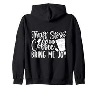 Negozio Dell'usato And Coffee Bring Me Joy Love Thrifting Felpa con Cappuccio