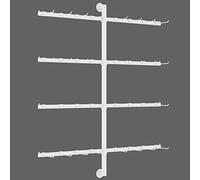Negozio Di Abbigliamento Espositori Per Abbigliamento Stand Per Abiti Per Clienti Al Dettaglio, Scaffale Per Accessori A Parete Con Ganci, Scaffale Multifunzionale In Metallo Per Calzini/Bianco/80X10