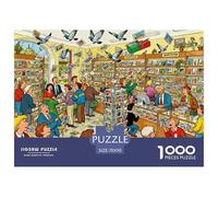 Negozio di cartoline sovraffollato Puzzle in Legno Impermeabile DIY Puzzles Da 1000 Pezzi Per Adulti Colorati Giochi Di Impegnativi