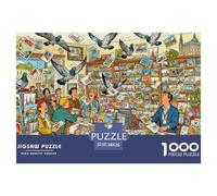 Negozio di cartoline sovraffollato Puzzle in Legno Impermeabile Puzzles Da 1000 Pezzi Per Adulti Colorati Giochi Educativi