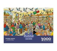 Negozio di cartoline sovraffollato Puzzle in Legno Impermeabile Puzzles Da 1000 Pezzi Regali Per Adulti Colorati Giochi Di Impegnativi