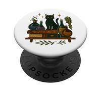 Negozio stregone gatto nero - Magia e libri PopSockets PopGrip Adesivo