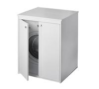 Negrari 5012P Mobile coprilavatrice in resina per esterni, Piedini regolabili, Bianco, 60 x 70 x 94 cm