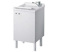 Negrari 6006SKBBA Lavatoio Lavapanni in Nobilitato Idrofugo, Misure L 45 X P 50 X H 84 cm, Bianco