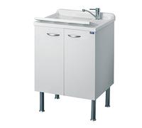 Negrari 6007SK Lavatoio Lavapanni in Nobilitato Idrofugo L60 x 60 x 85H cm, Bianco