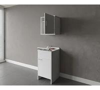 Negrari Composizione Mobile Bagno Con Lavatoio In Resina, Pensile Singolo Codice Prod: 9006k Fh945k