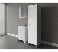 Negrari Composizione Mobile Bagno Con Lavatoio In Resina, Pensile Singolo, Colonna Singola Codice Prod: 9006k Fh945k Fc9006k