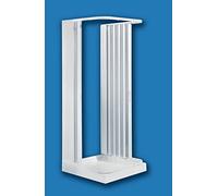Negrari Hobby Box Cabina Doccia Riducibile Tre 3 Lati 70x70x70 H 184 cm Simmetrica Muro Parete Apertura Centrale Bianco Profili PVC Ante Scorrevoli Soffietto Tagliabile Accorciabile Arredo Bagno