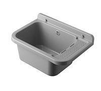 Negrari Lavandino-Pilozzo a Muro AM2051G in resina, Resistente agli agenti atmosferici, Fornito con Kit di fissaggio e Kit di scarico, per Esterno 50x34h21, Grigio Cemento