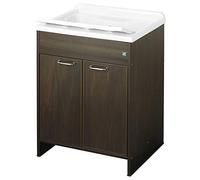 Negrari Lavatoio Lavapanni 9002KW in resina PVC, Vasca resistente agli acidi, Resistente all'umidità, Interno/Esterno, 60L x 50P x 85H cm, Wengè