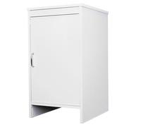 NEGRARI, Mobile Base in Resina PVC, Resistente all'umidità, Ripiano d'appoggio interno, Adatto per interni ed esterni, L45 x P50 x H85 cm, bianco