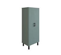 Negrari Mobile Colonna in PVC con tre ripiani interni e vano portascope, Resistente all'umidità, Interno e Esterno, L60 x P50 x H162 cm, Colore Verde Scuro