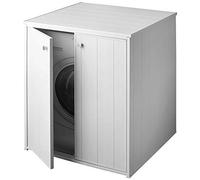 NEGRARI Mobile Coprilavatrice XXL AM5013P in PVC, Universale, Resistente all'umidità, Ante con chiusura magnetica, Kit di montaggio completo, L71 x P77 x H93,5, Bianco
