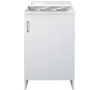 Negrari Lavatoio Lavapanni in Nobilitato, Vasca Resistente agli acidi, Kit di scarico incluso, Interno e Esterno, L45 x P50 x H85 cm, Bianco