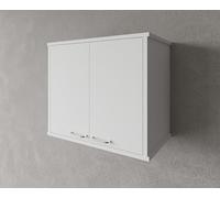 Negrari Pensile in Resina PVC, Resistente all'umidità, Ripiano d'appoggio interno, Adatto per interni ed esterni, L60 x P34 x H52 cm, bianco