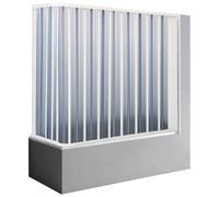 Negrari Styletech Hobby SV2B140S Box Doccia Sopra Vasca Riducibile 2 Lati 140x75 H140 cm Installazione Angolare Bianco Apertura Scorrevole Soffietto Angolo Sinistro Profili PVC Pannelli Infrangibili