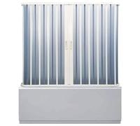 Negrari Styletech Hobby SV3B140 Box Doccia Sopra Vasca Riducibile 3 Lati 75x140x75 H140 cm Installazione Muro Bianco Apertura Ante Scorrevoli Ripiegabili a Soffietto Profili PVC Pannelli Infrangibili