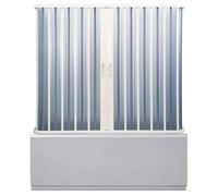 Negrari Styletech Professional SV3S140 Box Doccia Sopravasca Estensibile Riducibile 3 Lati 68-80x140x68-80 H140 cm Installazione Muro Bianco Apertura Ante Scorrevoli a Soffietto Profili PVC Pannelli