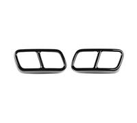 NEGRO 2 pezzi copertura tappo tubo coda silenziatore scarico for auto, adatto for, serie 7 F01 in acciaio inossidabile rivestimento per scarico del veicolo
