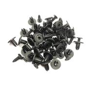 NEGRO 50 Pezzi Rivetto Espandibile in Plastica Foro da 6mm Fissaggio for Auto Pannello Porta Fibbia Adatta for Clip di Fissaggio Auto for Toyota, Mazda, clip per coperchio pannello portiera auto