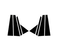 NEGRO 8 pezzi montante for auto messaggi nero lucido for porte e finestre modanatura copertura adatta for Hyundai Tucson 2016 2017 2018 2019-2021 adesivi accessori Adesivo del pilastro della porta