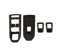 NEGRO Finestra In Fibra di carbonio di Vetro Ascensore Pulsante Trim Interruttore di Copertura Porta Bracciolo Pannello Adesivo Misura for VW, Golf 8 MK8 2020 2021 copertura del pannello dell'interrut