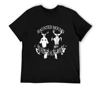 Negro GODI Vintage Short Sleeved Casual Men's Tops Streetwear Scary Halloween Shirts Graveyard I Love Haunted Mound T-Shirts Black L Black