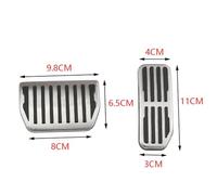 NEGRO Pedali for auto adatti for Land Rover Range Rover Velar 2017 2018 2019 2020 2021 Coperchio di protezione del pedale del freno in acciaio inossidabile copertura della pedaliera(2Pcs AT Pedals)
