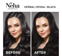 Neha Herbals Hennè Color - Nero (Confezione da 30) con colore per capelli a b...