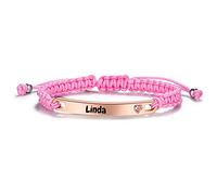 NEHZUS Braccialetti dell'amicizia Fatti a Mano, Braccialetto Intrecciato in Corda Personalizzato, Idee Regalo per Figlia Madre Donna Figlio Uomo, Gioielli per Lui e per lei