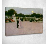 Nei Giardini Del Lussemburgo John Singer Sargent, jss114 quadro stampato su tela